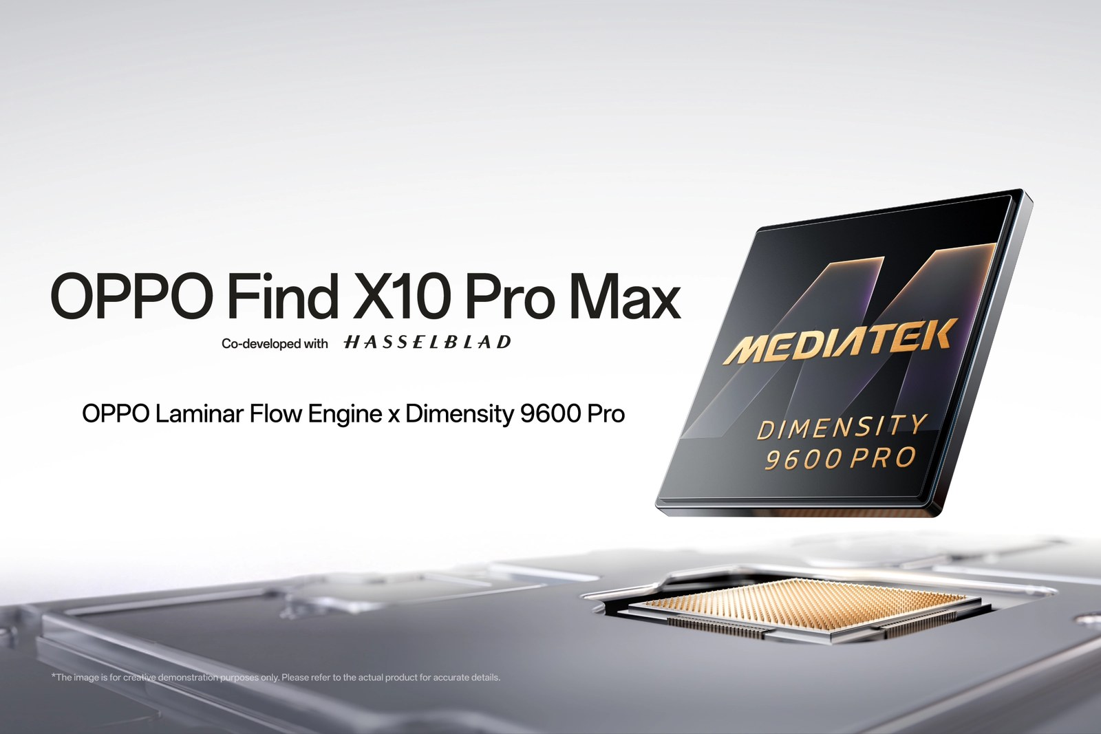 ภาพประกาศ OPPO Find X10 Pro Max พร้อมชิป MediaTek Dimensity 9600 Pro