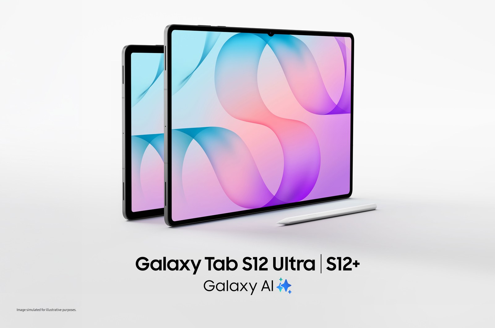 Galaxy Tab S12 Ultra และ Galaxy Tab S12+ วางคู่กันพร้อมปากกา S Pen