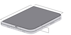 iPhone Duo เมื่อพับปิด แสดงสัดส่วนจอนอก