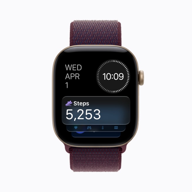 Apple Watch Series 12 แสดงหน้าจอนับก้าวระหว่างการใช้งาน