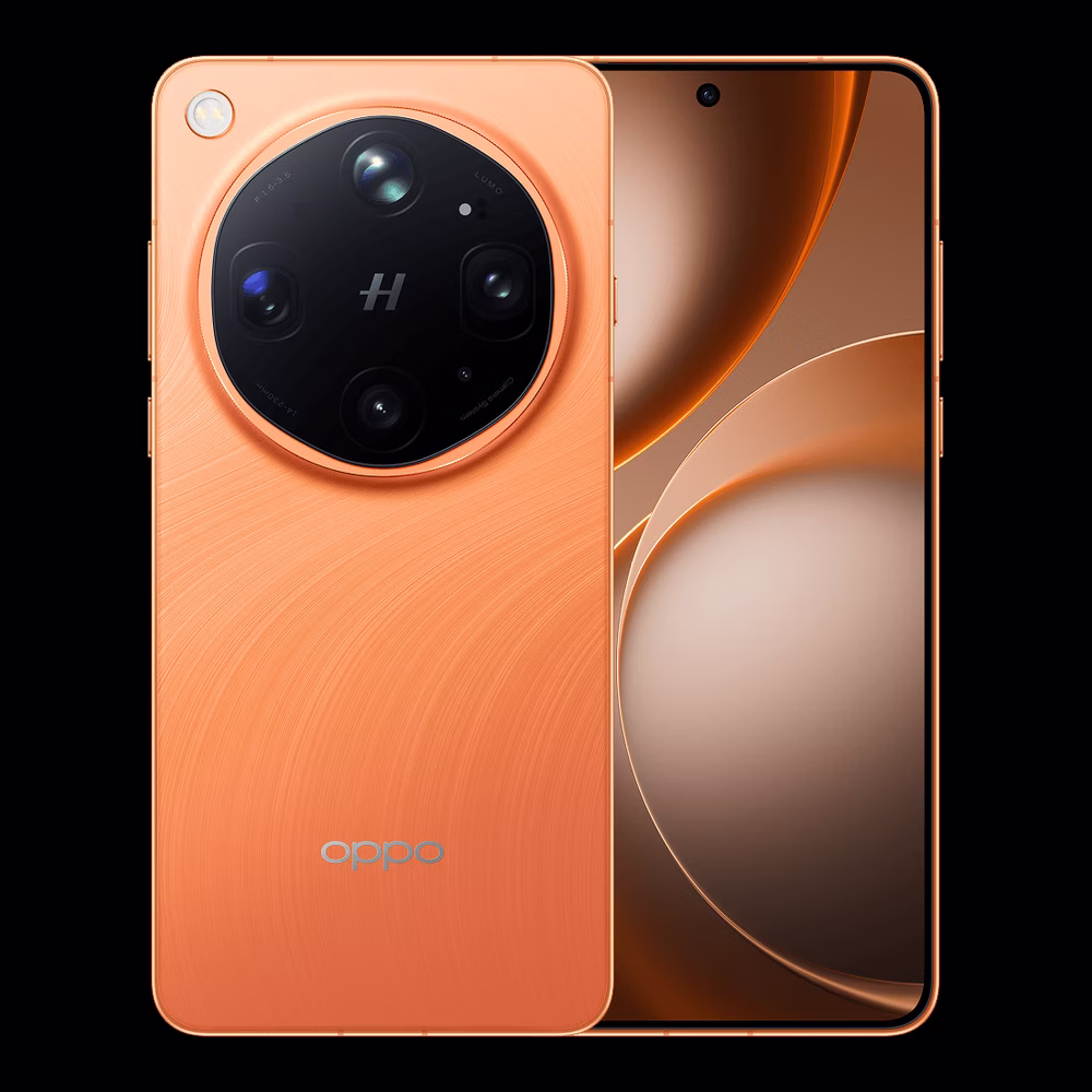 OPPO Find X9 Ultra สี Canyon Orange ด้านหน้าและด้านหลัง