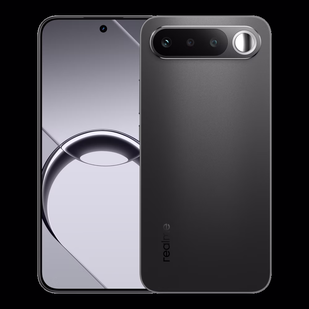 realme 16 5G สี AIR BLACK ภาพสินค้าทางการด้านหน้าและด้านหลัง