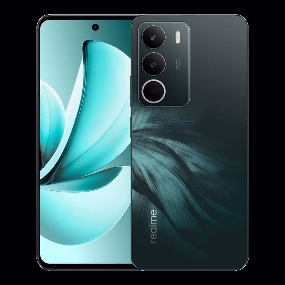 realme C71 สี Forest Owl ภาพสินค้าทางการด้านหน้าและด้านหลัง