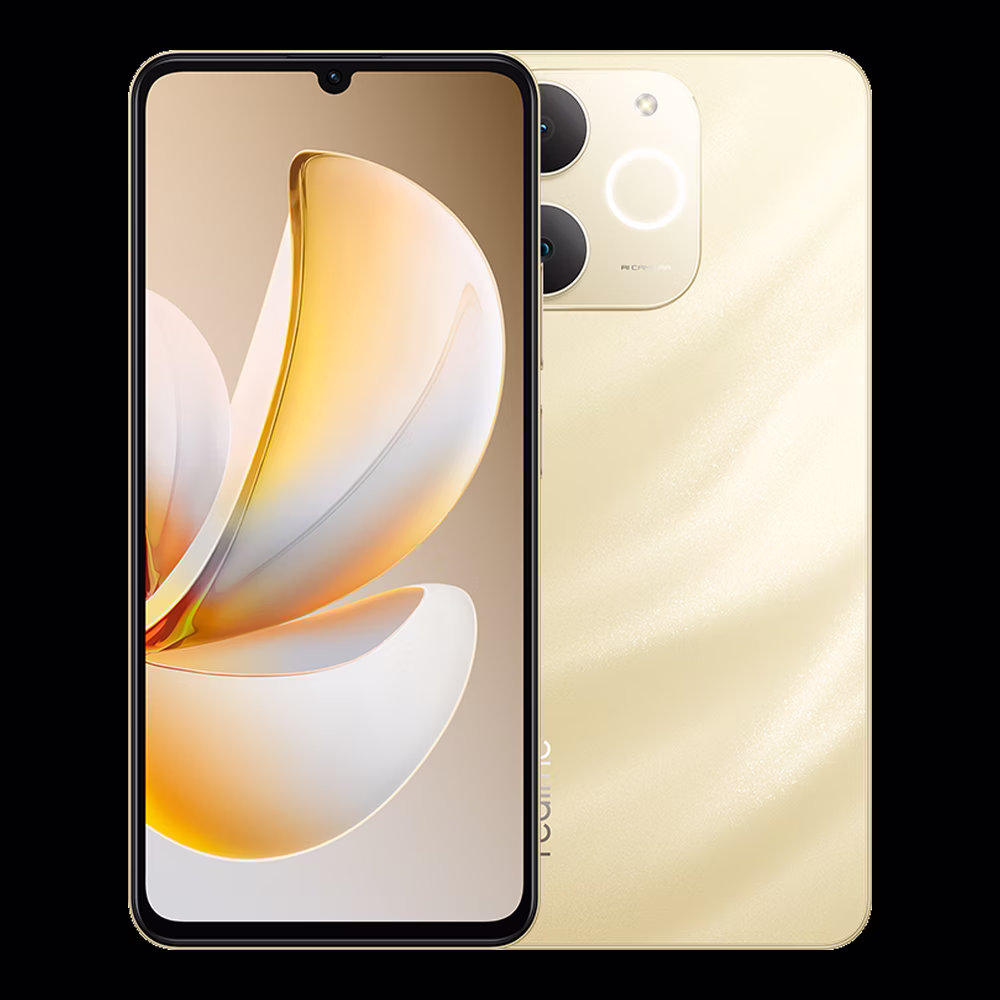 realme Note 70 สี Beach Gold ภาพสินค้าทางการด้านหน้าและด้านหลัง