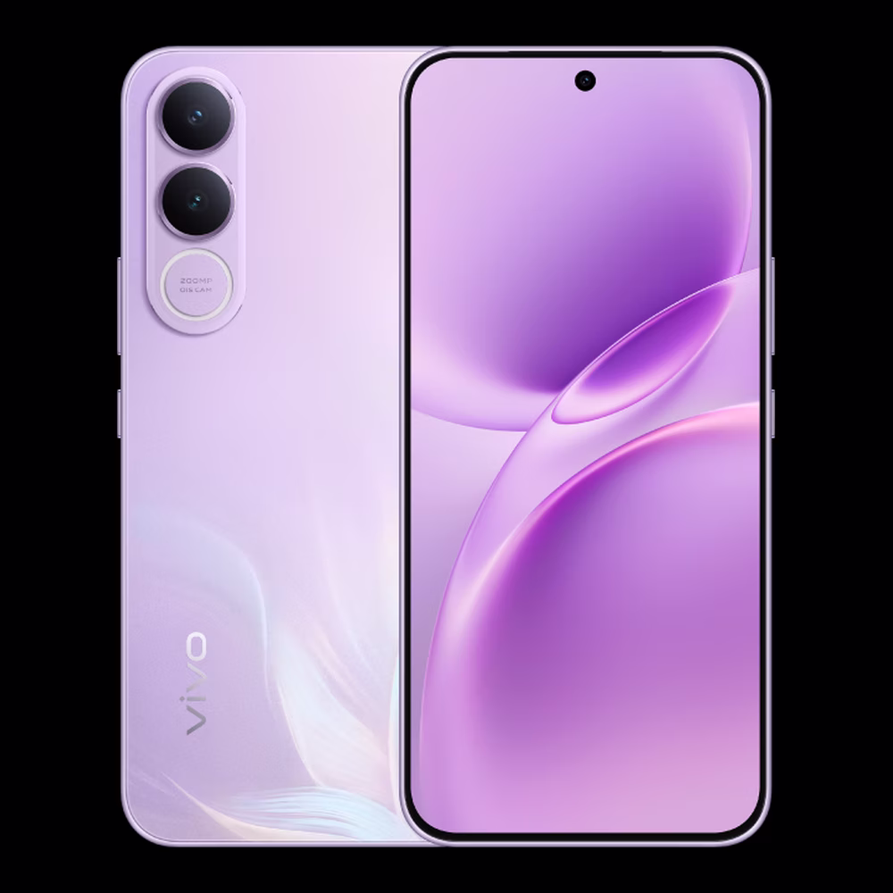 vivo V70 FE สี Muse Purple ด้านหน้าและด้านหลัง