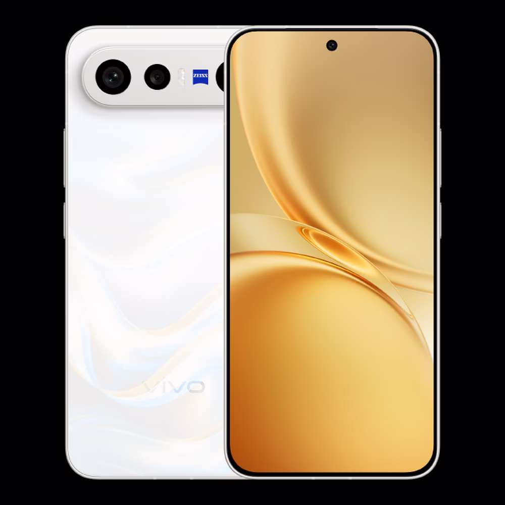 vivo X300 FE สี Glow White ด้านหน้าและด้านหลัง