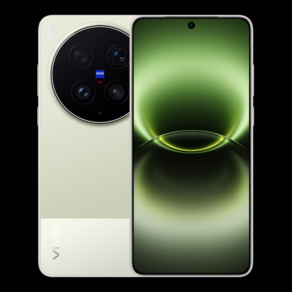 vivo X300 Ultra สี Steppe Green ด้านหน้าและด้านหลัง