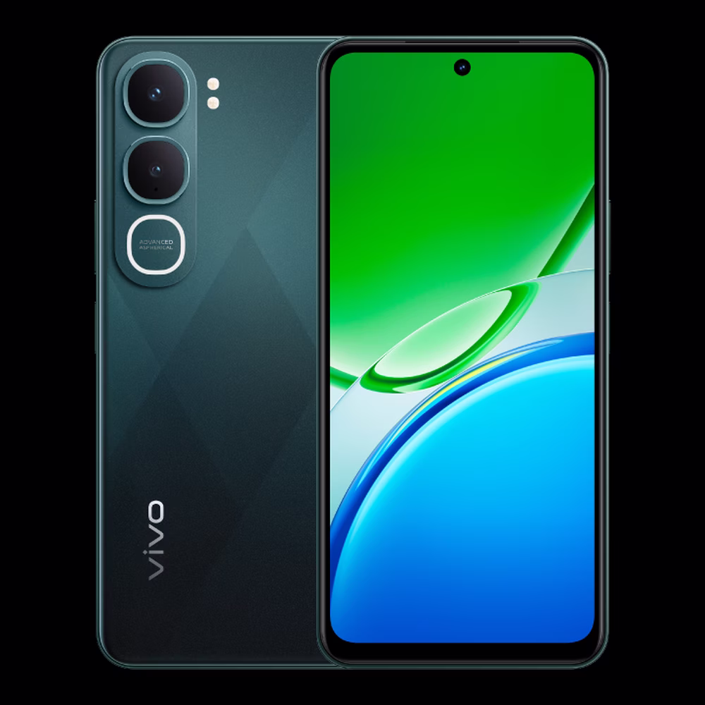 vivo Y31 5G สี Jade Green ด้านหน้าและด้านหลัง