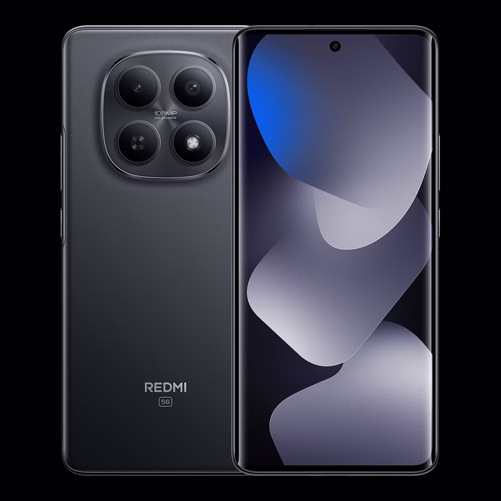 REDMI Note 15 5G สี Black ภาพสินค้าทางการ ด้านหน้าและด้านหลัง